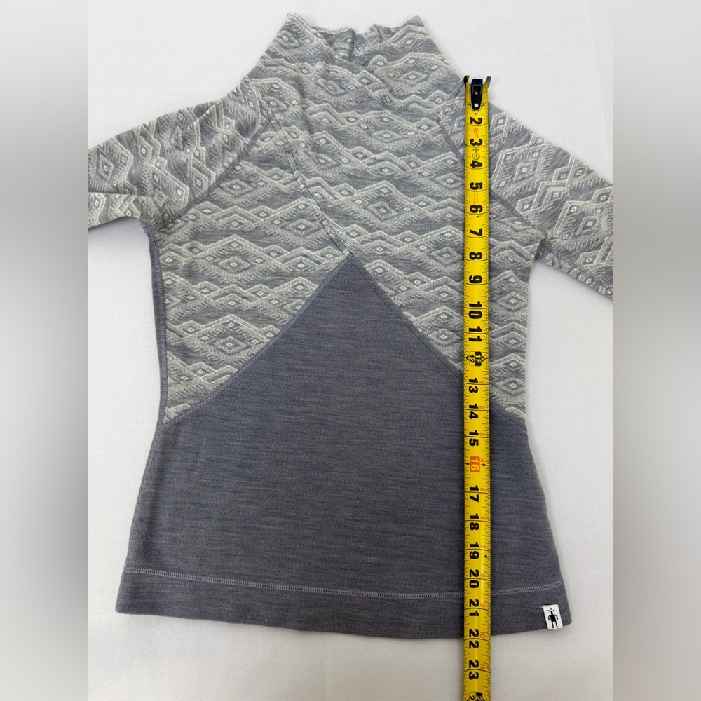 Smartwool Merino 250 Base Layer XS Gray Pattern Thermal Top - Picture 5 of 8